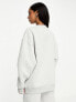 Фото #4 товара ASOS Weekend Collective sweat with varsity logo in grey marl