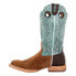 Фото #3 товара Durango Prca Collection Roughout Embroidered Square Toe Cowboy Mens Blue, Brown