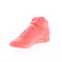 Reebok Freestyle Hi Womens Orange Leather Lace Up Lifestyle Sneakers Shoes