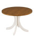 Mid-Century Solid Wood Round Dining Table For Small Places, Table