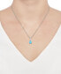 ფოტო #2 პროდუქტის Amethyst (1-1/3 ct. t.w.) & Lab-Grown White Sapphire (1/20 ct. t.w.) Pear 18" Pendant Necklace in 14k Gold (Also Available in Additional Gemstones)