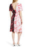 Фото #3 товара Lewit Double Print Floral Stretch Silk Dress Sz. 6 Women's 154996