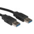 ROLINE USB 3.0 Cable - Type A M - A M 3.0 m - 3 m - USB A - USB A - USB 3.2 Gen 1 (3.1 Gen 1) - Male/Male - Black
