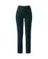 Women's Velvet High Rise Pin tuck Pencil Ankle Pants