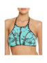 Фото #1 товара Nanette Lepore 262284 Womens Jacquard High Neck Swim Top Size Medium