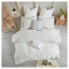 Фото #2 товара 7pc Full/Queen Kay Cotton Jacquard Duvet Cover Set Ivory