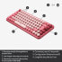 Фото #6 товара Logitech POP Keys Mechanische kabellose Tastatur mit anpassbaren Emoji-Tasten, Bluetooth oder USB, langlebiges, kompaktes Design Pink