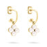 Decent Gold Plated Hoop Earrings 2in1 Flower Pearl TJ-0521-E-23