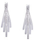 ფოტო #2 პროდუქტის Diamond 1/10 ct. t.w. Multi Row Hoop Earrings in Sterling Silver