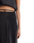 Фото #5 товара ASOS DESIGN satin tie side mini skirt co-ord in black