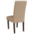 Greenwich Series Beige Fabric Parsons Chair