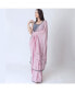 ფოტო #1 პროდუქტის Women's Pink Pre-Draped Soft Silk Saree with Cutdana and Resham Embroidery