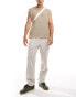 Jack & Jones loose fit tapered linen chino in beige W33 L34 - фото #1