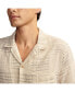 Men's Patchwork Double Weave Short Sleeve Camp Collar Shirt