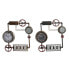 Фото #1 товара Настенное часы DKD Home Decor 57 x 9,5 x 57 cm Стеклянный Красный Чёрный Позолоченный Железо Vintage (2 штук)