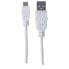 Фото #8 товара Manhattan USB-A to Micro-USB Cable - 1.8m - Male to Male - 480 Mbps (USB 2.0) - Hi-Speed USB - White - Lifetime Warranty - Polybag - 1.8 m - USB A - Micro-USB B - USB 2.0 - Male/Male - White