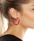 ფოტო #2 პროდუქტის Red Pencil Hoop Earrings