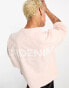 Dr Denim Curtis small logo oversized t-shirt with logo back print in pink