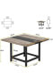 Square Dining Table for 4 People, Farmhouse 39.4"x 39.4" inches Wooden Kitchen Table Patio Table for Backyard &Small Space