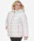 ფოტო #4 პროდუქტის Women's Plus Size Faux-Fur-Trim Hooded Puffer Coat, Created for Macy's