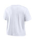 ფოტო #3 პროდუქტის Women's White Formula 1 Merchandise Y2K Logo Cropped T-Shirt