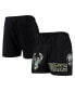 Фото #1 товара Men's Black Milwaukee Bucks Mesh Capsule Shorts