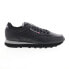 Фото #1 товара Reebok Classic Leather Mens Black Leather Lace Up Lifestyle Sneakers Shoes