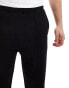 Фото #5 товара Bershka wide leg pintuck jogger in black