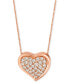 Фото #1 товара Le Vian gODIVA x Le Vian® Nude Diamond Heart Adjustable 20" Pendant Necklace (3/4 ct. t.w.) in 14k Rose Gold