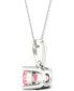 ფოტო #5 პროდუქტის Lab-Created Pink Diamond Solitaire 18" Pendant Necklace (1/3 ct. t.w.) in Sterling Silver
