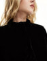 Фото #6 товара ASOS DESIGN ultimate cropped shirt in black velvet