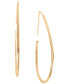 ფოტო #3 პროდუქტის Gold-Tone Threader Hoop Earrings