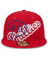 Фото #3 товара Men's Red Philadelphia Phillies Game Day Overlap 59FIFTY Fitted Hat