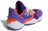 adidas Harden Vol. 4 GCA 网布 减震防滑耐磨包裹性 中帮 篮球鞋 男款 紫橙白 / Баскетбольные кроссовки Adidas Harden Vol. 4 GCA 4 FW7495