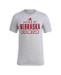 Фото #3 товара Men's Heather Gray Nebraska Huskers AEROREADY Pregame T-shirt