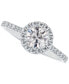 ფოტო #1 პროდუქტის Diamond Halo Engagement Ring (1 ct. t.w.) in 14K White Gold