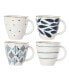 Фото #1 товара Blue Bay Set/4 Assorted Dessert Mugs