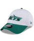 Фото #1 товара Men's White/Green New York Jets 2024 NFL Training Camp 9FORTY Adjustable Hat