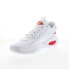 Reebok Solution Mid Mens White Synthetic Lace Up Athletic Basketball Shoes