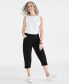 Фото #1 товара Petite Pull-On Mid-Rise Rolled Cuff Capri Pants, Created for Macy's