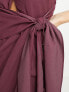 Фото #5 товара ASOS DESIGN washed halter cut out midi dress with tie waist in dusty purple