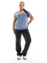 Vero Moda Curve slinky v neck t-shirt in petrol blue M - фото #7