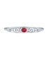 ფოტო #1 პროდუქტის Couples BFF Infinity Irish Celtic Love Knot Bangle Bracelet For Women Teens Simulated Red Ruby Oval .925 Sterling Silver 7 Inch