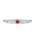 ფოტო #1 პროდუქტის Couples BFF Infinity Irish Celtic Love Knot Bangle Bracelet For Women Teens Simulated Red Ruby Oval .925 Sterling Silver 7 Inch