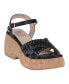 Фото #1 товара Women's Lucy Woven Cork Platform Wedge Sandals