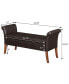 51.25" Faux Leather Garbo Storage Bench