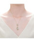 ფოტო #3 პროდუქტის White Gold and 14K Gold Plated Cubic Zirconia 2 Drop Pendant Necklace