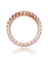 ფოტო #3 პროდუქტის RA 18K Rose Gold Plated Clear Cubic Zirconia Twisted Band Ring