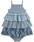 ფოტო #1 პროდუქტის Baby Girls Tiered Cotton Madras Dress