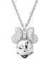 Фото #1 товара Swarovski silver-Tone Disney Minnie Mouse Crystal Pendant Necklace, 16-1/2" + 3" extender